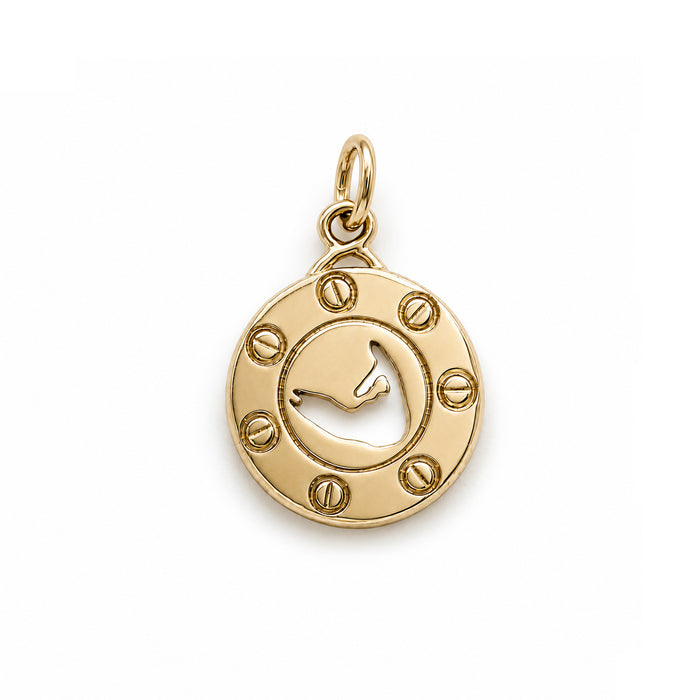 Nantucket Porthole Charm In 14ky Gold ©