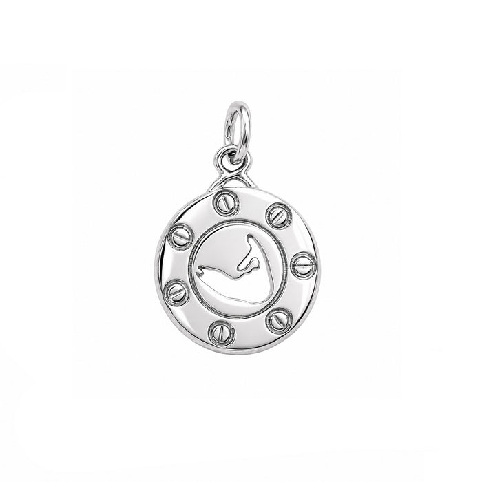 Nantucket Porthole Charm In Silver ©