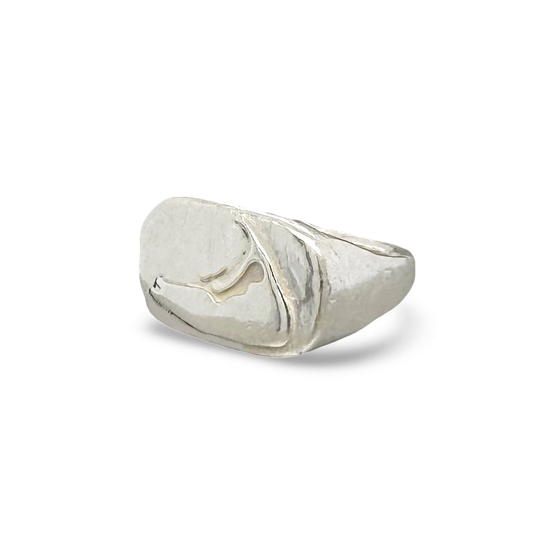Nantucket Rectangle Signet Ring in Silver -729RS