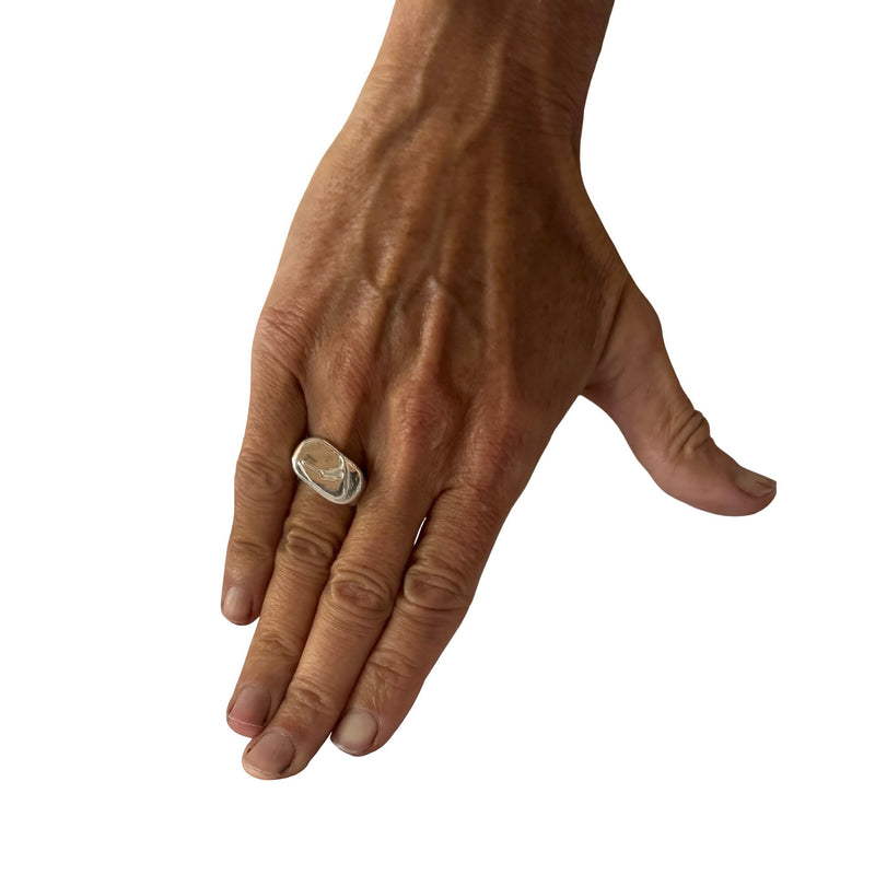 Nantucket Rectangle Signet Ring in Silver -729RS