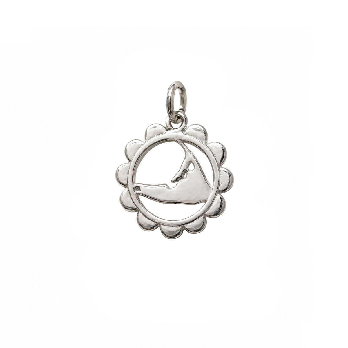 Nantucket Flower Charm In Silver ©