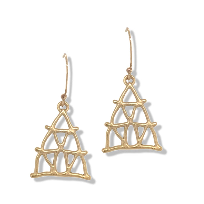 Aria Doodle Earrings in Gold | KSD Jewelry
