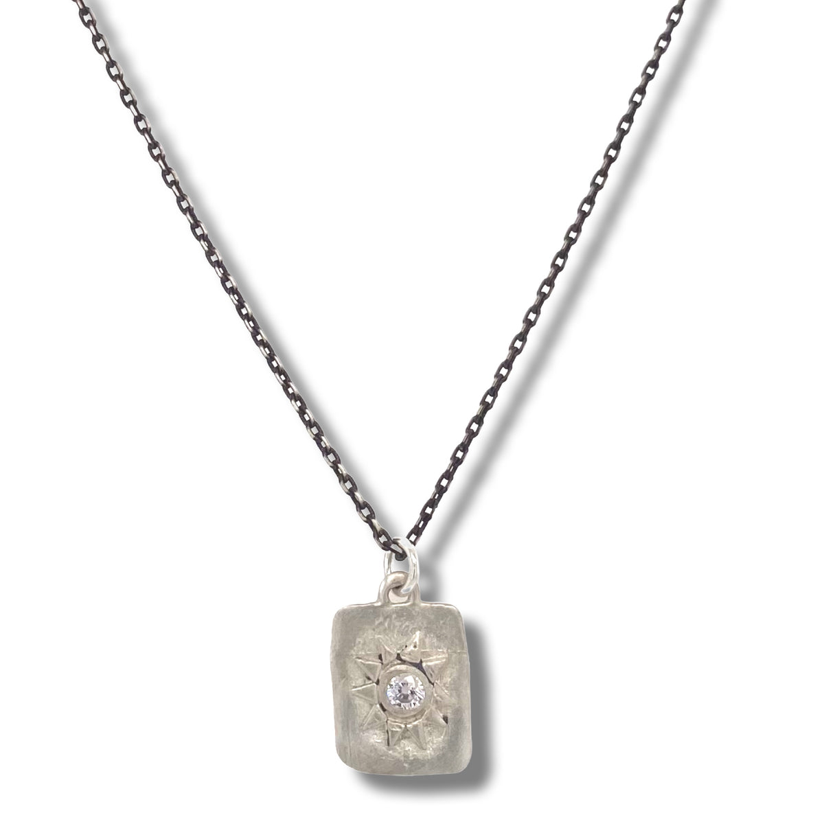 Ash Tag Necklace in Silver  | KSD Jewelry
