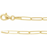 Delicate Large Paperclip Chain  in 14k Gold