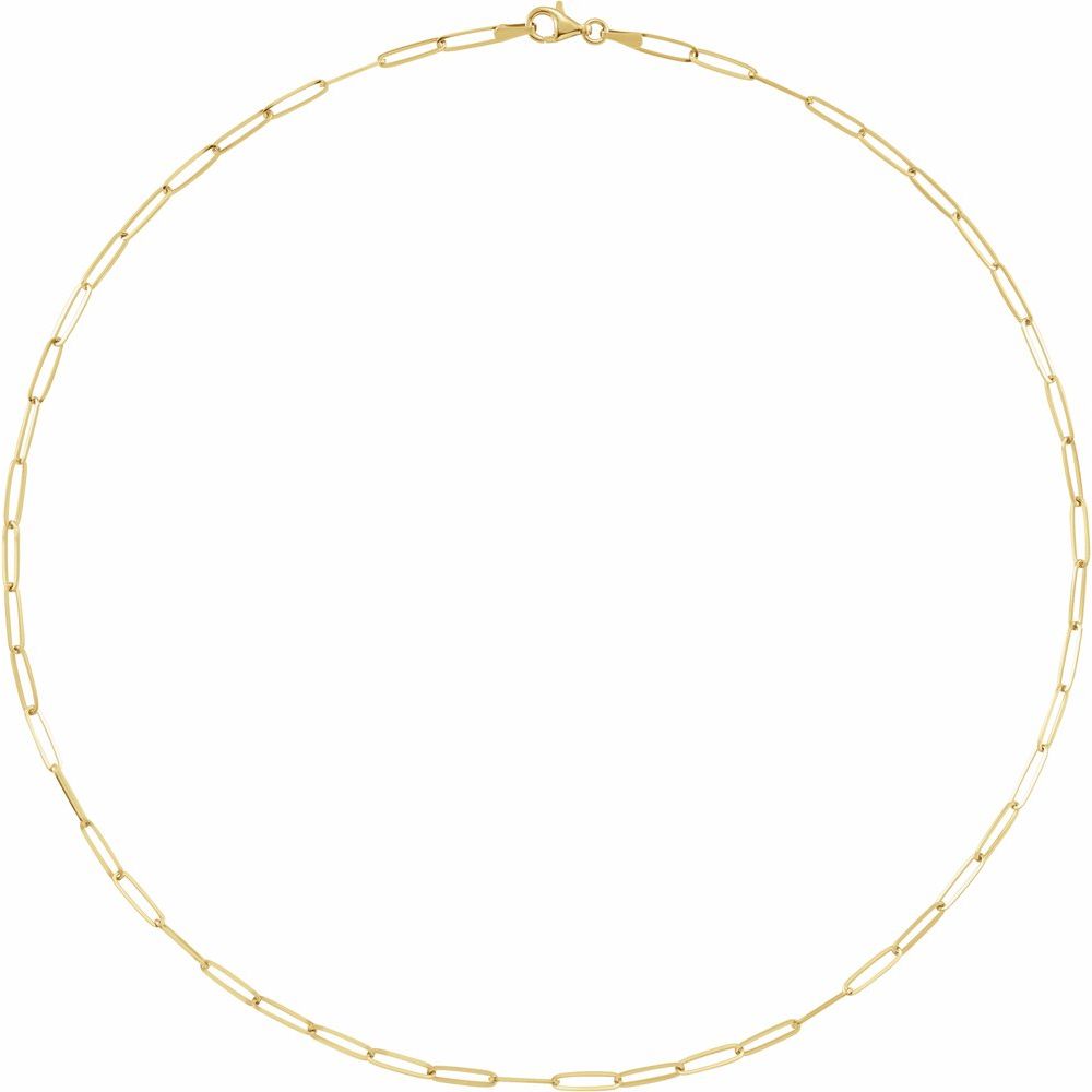 Delicate Large Paperclip Chain  in 14k Gold