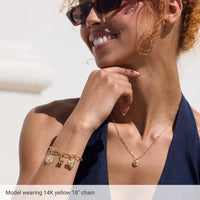 Delicate Large Paperclip Chain  in 14k Gold