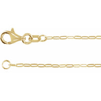 Dainty Paperclip Chain  in 14k Gold