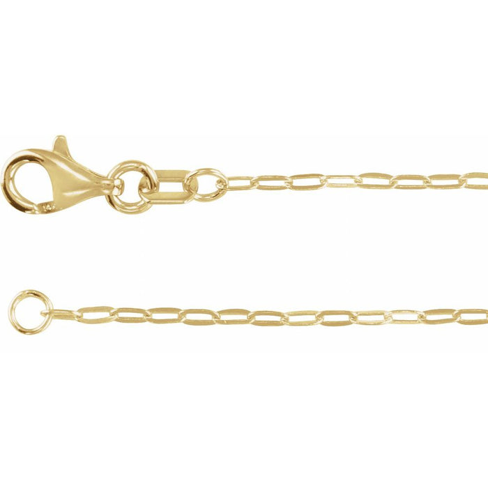 Dainty Paperclip Chain  in 14k Gold