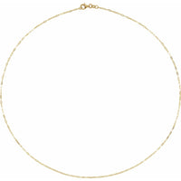 Dainty Paperclip Chain  in 14k Gold