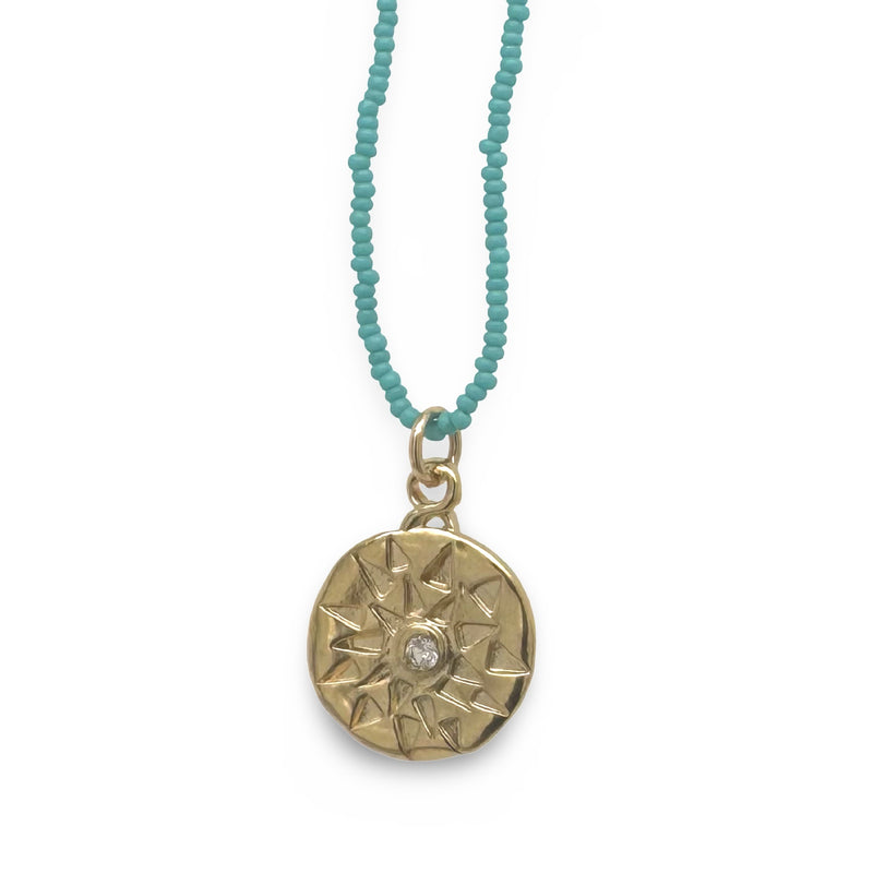 ERLE NECKLACE IN GOLD ON MICRO BEADS©