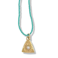 DANNI NECKLACE IN GOLD ON TURQUOISE BEADS