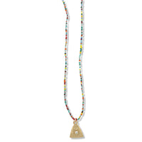 Danni Necklace in Gold on Multi Color Beads By Keely Smith Jewelry Designs