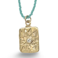 VIV NECKLACE IN GOLD ON TURQUOISE BEADS