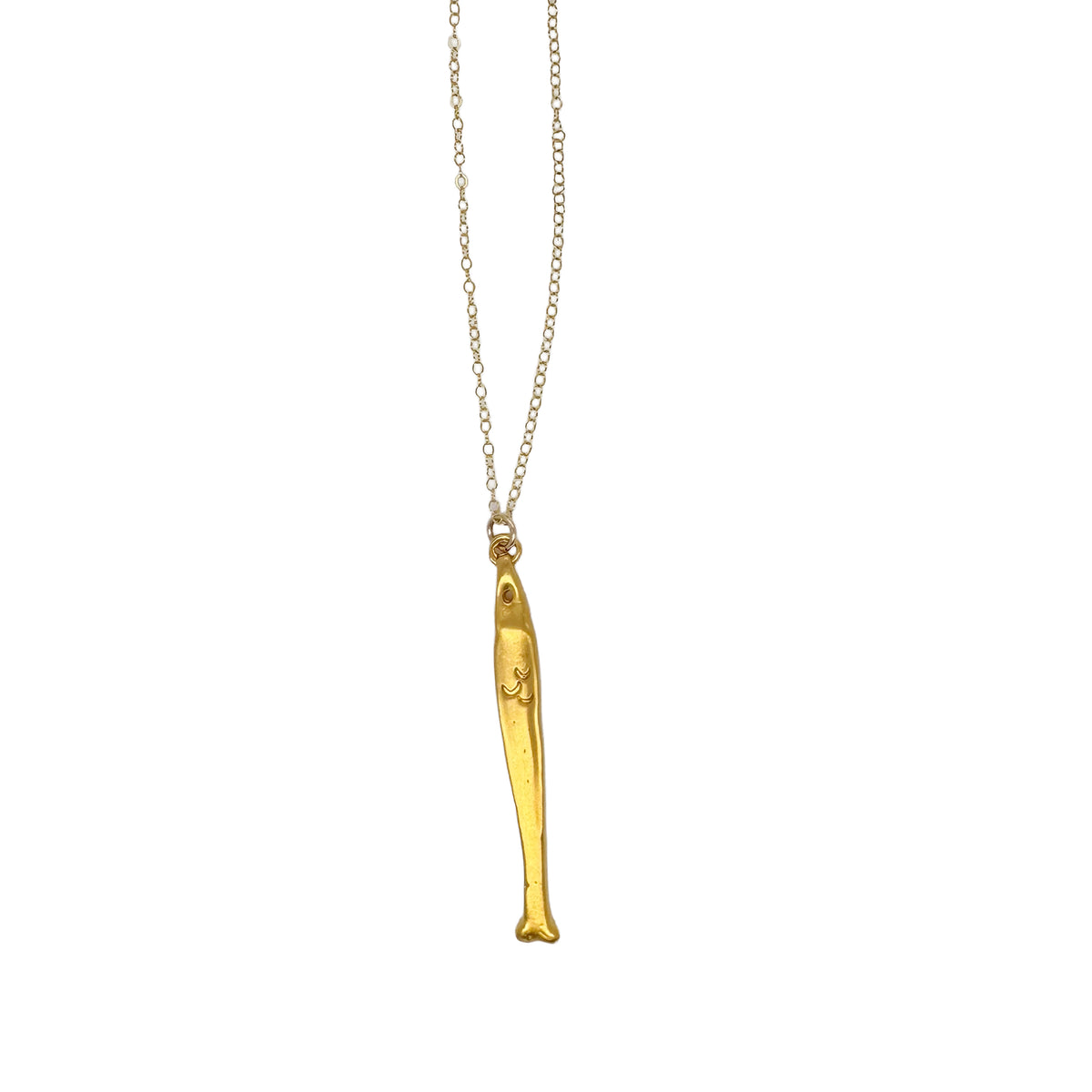 Fish Necklace In Gold Plate