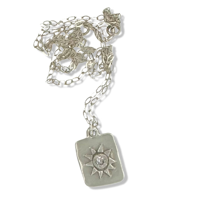 ASH DOG TAG NECKLACE IN SILVER