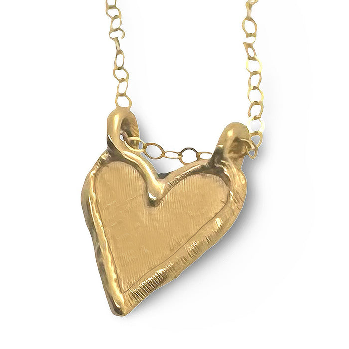 Large Heart Necklace in gold By Keely Smith Jewelry Designs