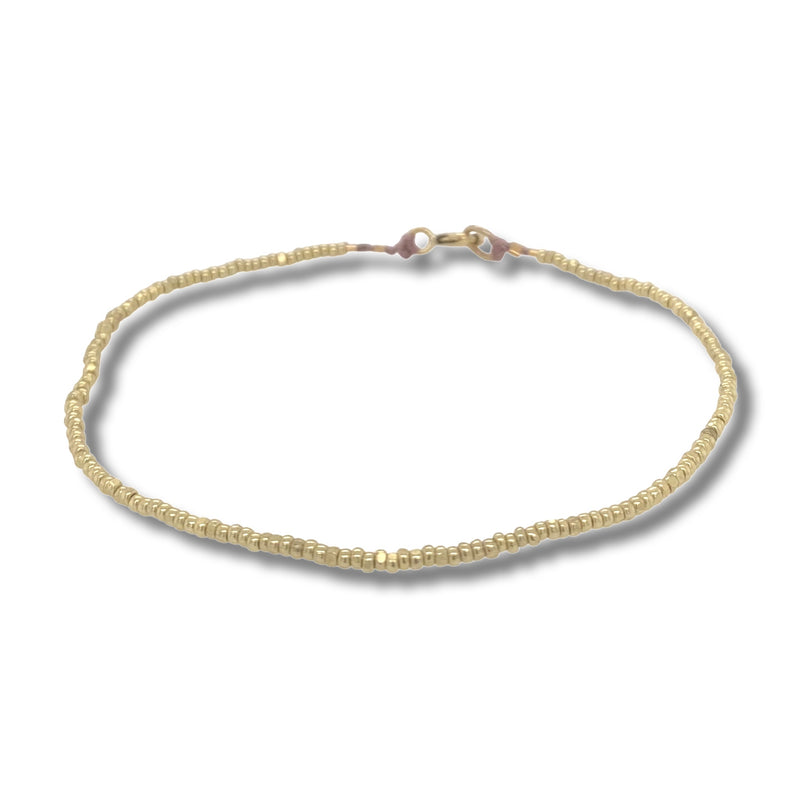 Micro Beaded Bracelet in Gold | Keely Smith Jewelry Designs