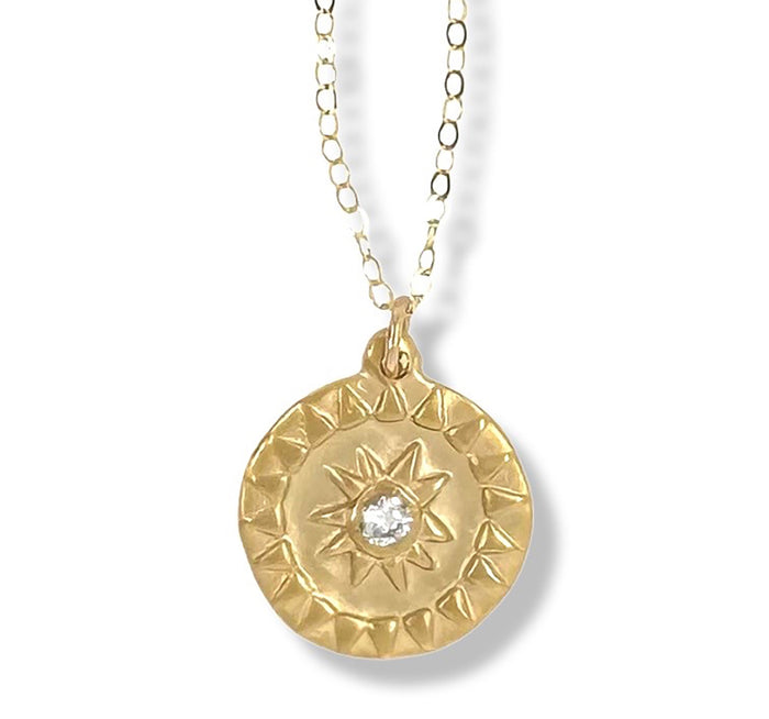 14K GOLD MINI SOL NECKLACE