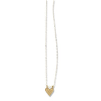 MINI HEART CHARM NECKLACE IN GOLD