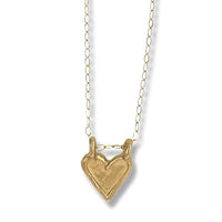 MINI HEART CHARM NECKLACE IN GOLD
