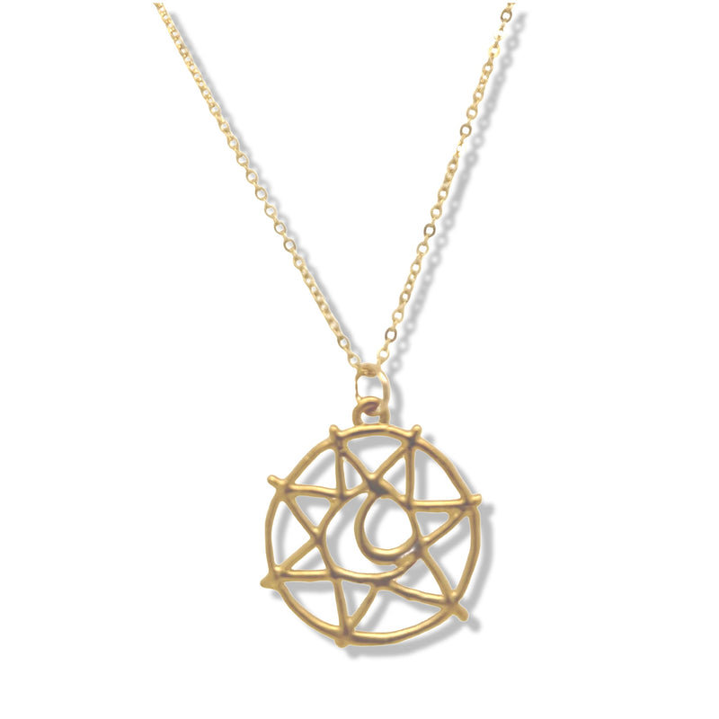 Ailz Moon and Star Necklace in Gold | KSD Jewelry