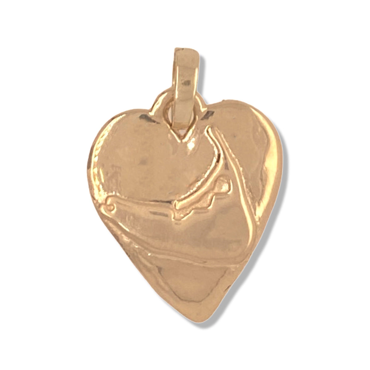 Nantucket Heart Charm in 14 k by Keely Smith Jewelry Designs
