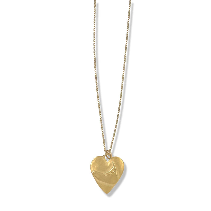NANTUCKET HEART NECKLACE IN GOLD