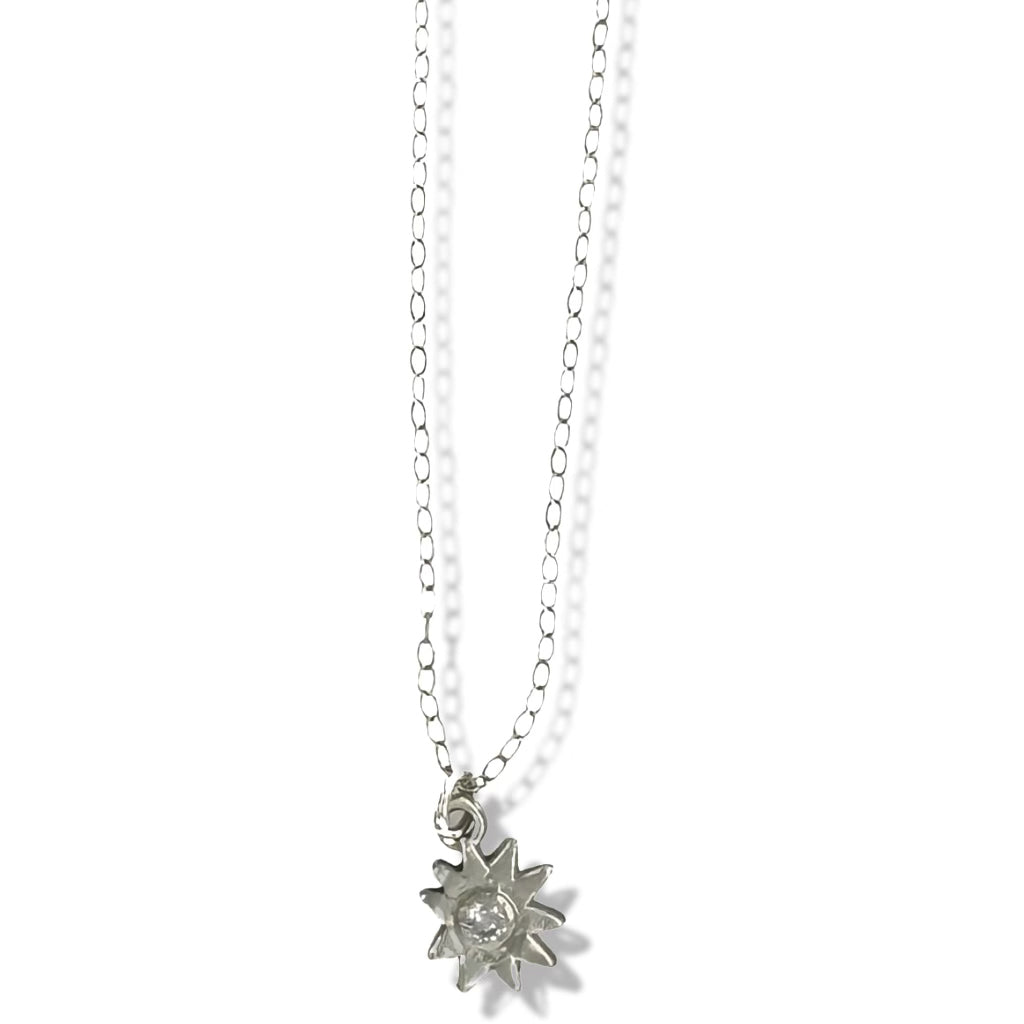 SILVER NIGHT STAR SPARKLE NECKLACE