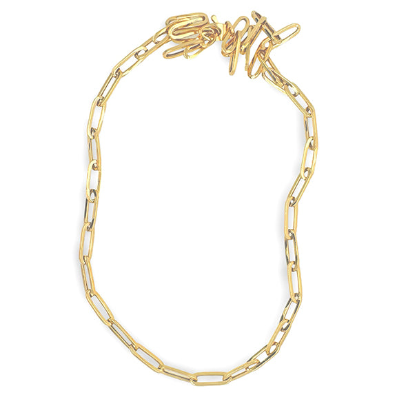 LARGE LINK PAPERCLIP CHAIN  IN 14K GOLD