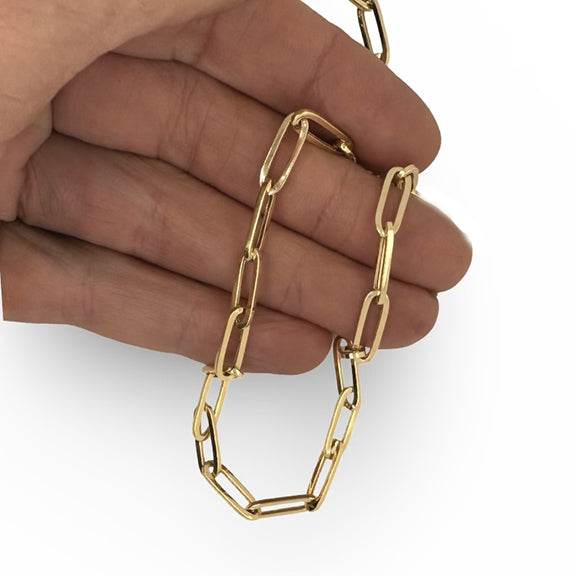 LARGE LINK PAPERCLIP CHAIN  IN 14K GOLD