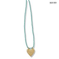 Portia Necklace in Gold on Turquoise Beads By Keely Smith Jewelry Designs