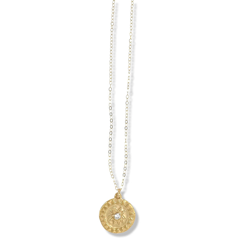 Small sol necklace in gold by Keely Smith Jewelry Designs