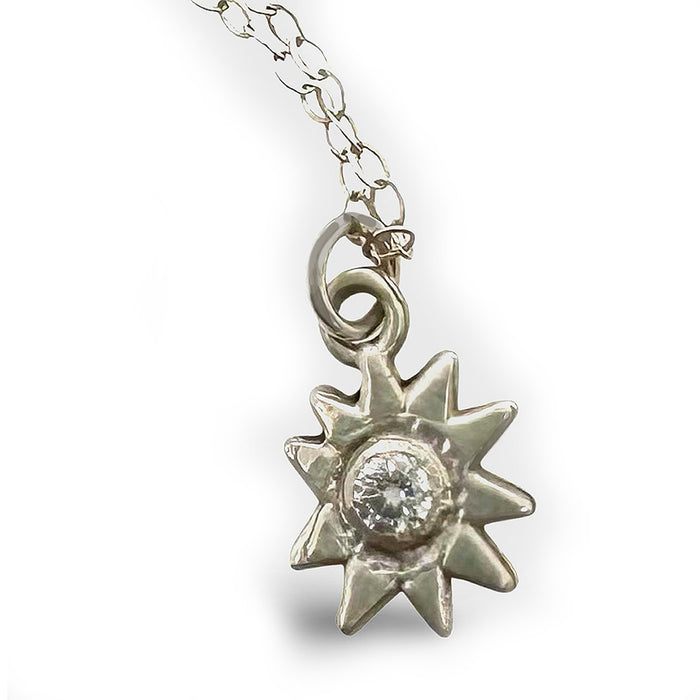  Night Star Necklace In Silver Detail  - By Keely Smith Jewelry Designs