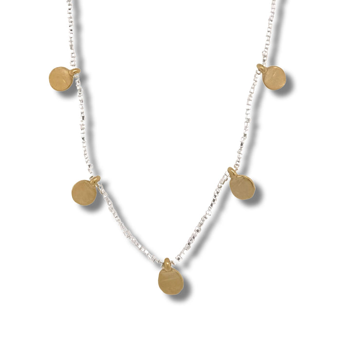 Silver and Gold Dot Necklace | KSD Designs