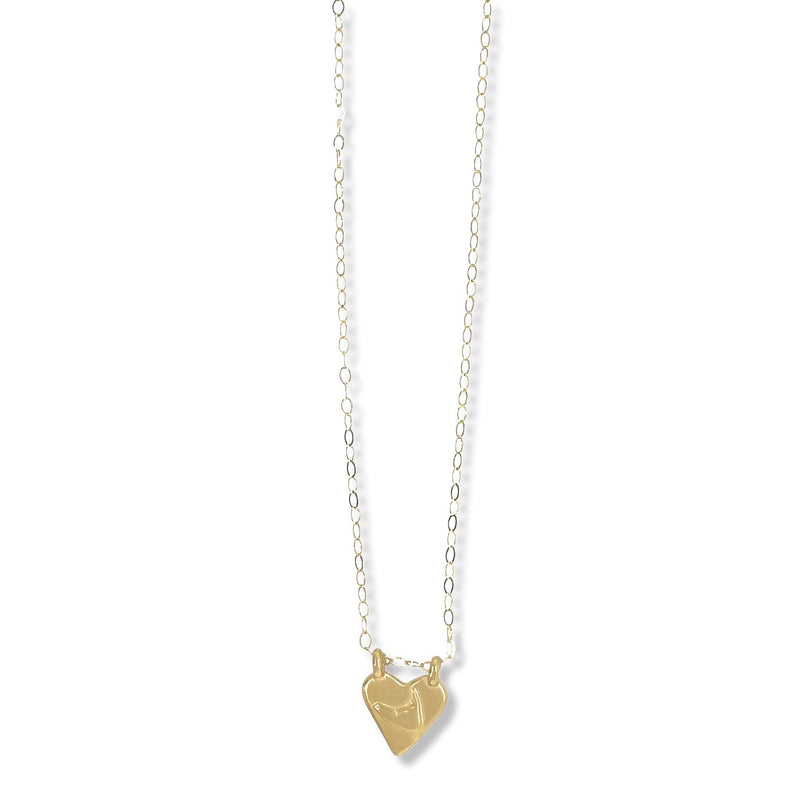 Nantucket Small Heart Necklace in Gold By Keely Smith Jewelry Designs