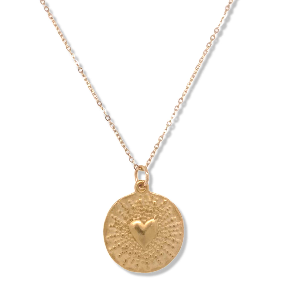 Dot Heart Necklace in Gold | Keely Smith Jewelry Designs | Nantucket
