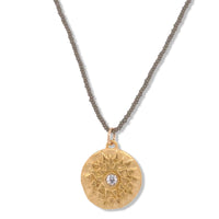 Kha Necklace in Gold on Charcoal Beads | Keely Smith Jewelry | Nantucket