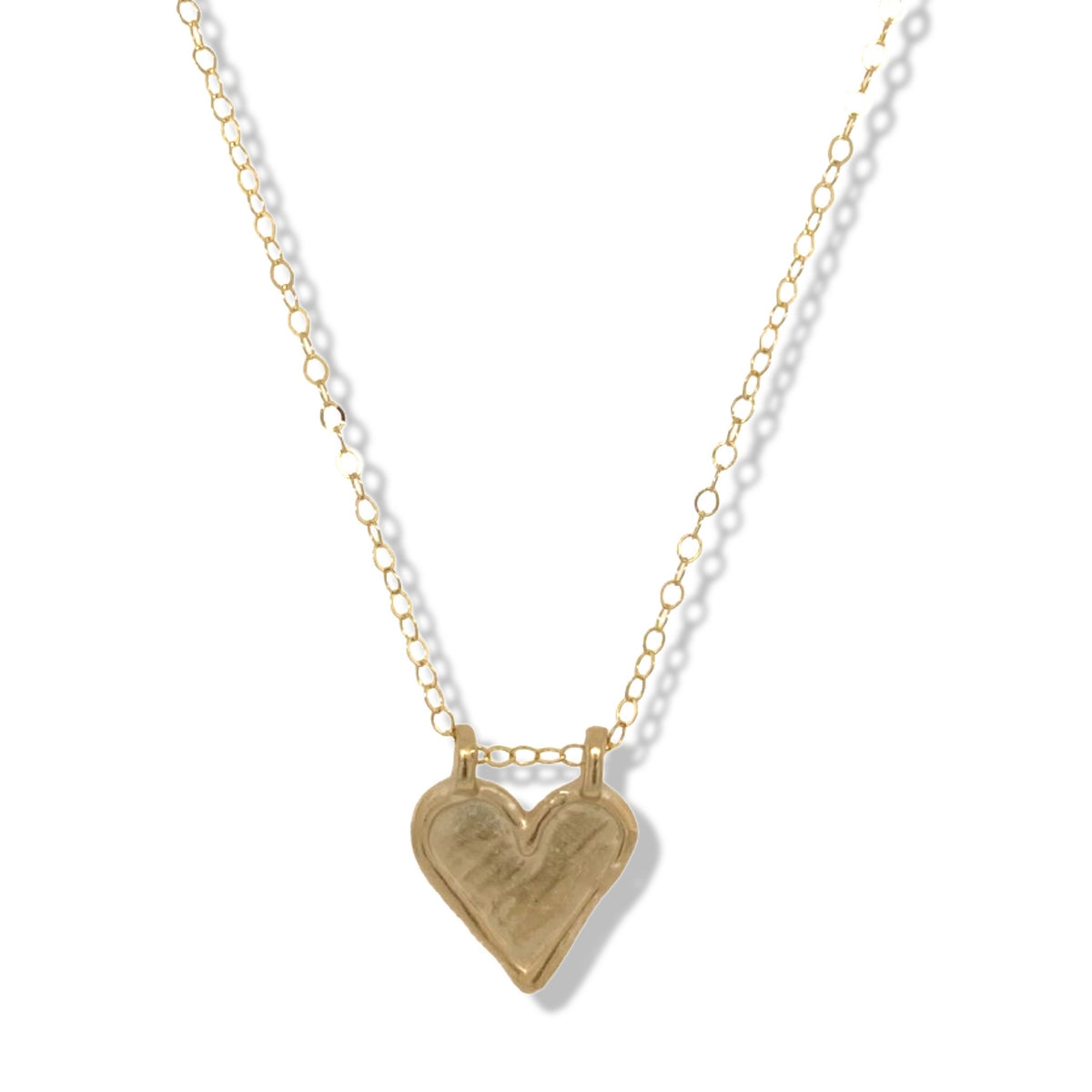 Large Heart Charm Necklace In Gold | Keely Smith Jewelry | Nantucket