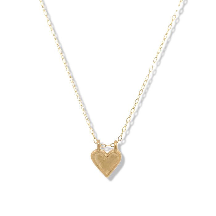 Mini Heart Charm Necklace in Gold | Keely Smith Jewelry | Nantucket