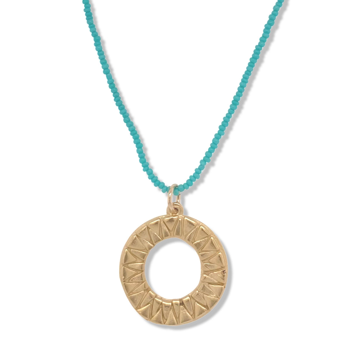 TRIBAL LOOP NECKLACE IN TURQUOISE BY KEELY SMITH JEWELRY | NANTUCKET