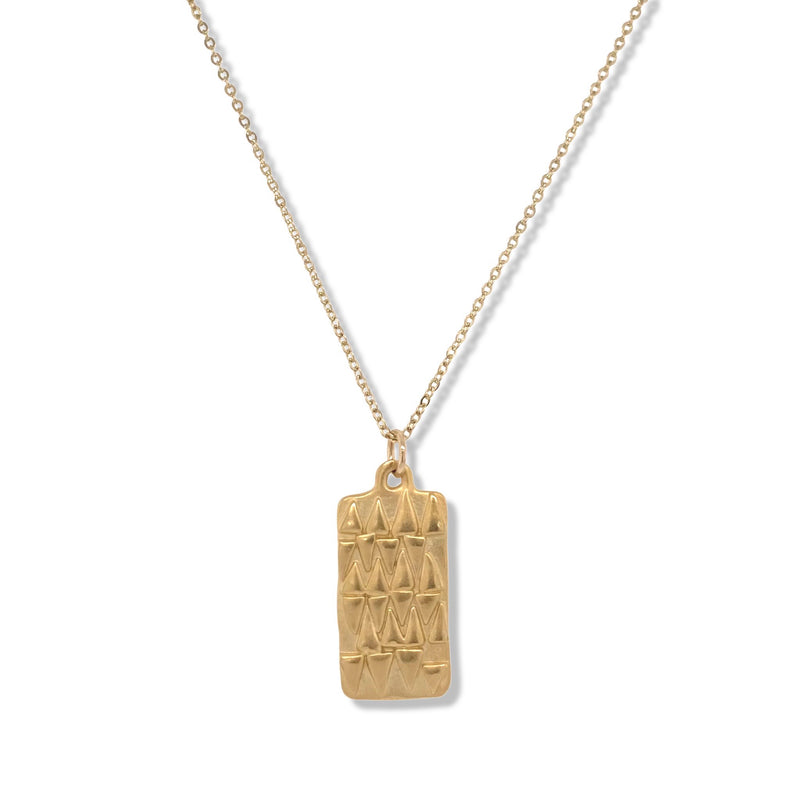 TRIBAL MODERN VERTICAL NECKLACE IN GOLD